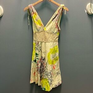 Free People Abstract Floral Print Dress